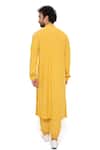 PS Men by Payal Singhal_Yellow Lycra Striped Bomber Kurta And Joggers Set _Online_at_Aza_Fashions