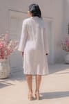 Shop_Monk & Mei By Sonia Anand_White Georgette Embroidery, Sequins Collared Heer Jacket _at_Aza_Fashions