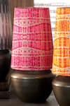 Shop Courtyard Pink Metal, Cotton Abstract Pattern Shubha Table Light at Aza Fashions Shop_Courtyard_Pink Metal, Cotton Abstract Pattern Shubha Table Light_at_Aza_Fashions