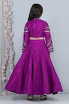 Shop_The Little Celebs_Purple Silk, Crepe Stones Embroidered Blouse And Lehenga Set _at_Aza_Fashions