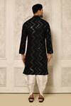 Shop_Naintara Bajaj_Black Kurta Georgette Embroidered Chevron And Patiala Set _at_Aza_Fashions