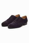 Shop_Dapper Shoes_Blue Leather Wingtip Oxford Shoes_at_Aza_Fashions