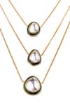Shop_Vasundhara_Gold Plated Layered Pendant Necklace _at_Aza_Fashions