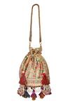 Shop_Miar Designs_Maahi Embroidered Bucket Potli Bag_at_Aza_Fashions