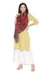 Shop Shingora Maroon Woven Abstract Stole at Aza Fashions Shop_Shingora_Maroon Woven Abstract Stole _at_Aza_Fashions