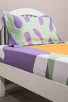 Shop_Kyoona_Purple 100% Cotton Printed The Matisse Meets Memphis Bedsheet Set_at_Aza_Fashions