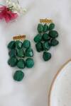 Buy_Do Taara_Green Natural Stones Dangler Earrings_at_Aza_Fashions