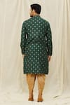 Shop_Arihant Rai Sinha_Green Handloom Cotton Embroidery Traditional Digital Print Kurta _at_Aza_Fashions