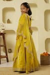 Shop_Rar studio - Kids_Yellow Chanderi Embellished Lehenga Set With Scalloped Border Dupatta  _at_Aza_Fashions