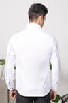 Shop_Abkasa_White 100% Cotton Embroidered Giraffe Slim Fit Shirt  _at_Aza_Fashions