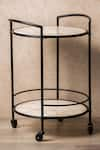 Shop_S.G. Home_White Metal And Marble Monique Bar Cart _at_Aza_Fashions