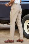 Shop_Raw & Rustic by Niti Bothra_Beige 100% Pure Supima Cotton With Natural Stretch Solid Breeches _at_Aza_Fashions