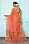 Shop_Samyukta Singhania_Peach Silk Cotton Woven Jamdani Saree _at_Aza_Fashions