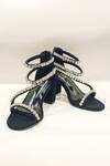 Shop_The Alter_Black Rhinestones Serena Embellished Heels _at_Aza_Fashions