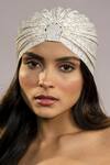 Buy_Hair Drama Co_Off White Rhinestone Work Turban _at_Aza_Fashions