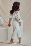 Shop_The Right Cut_White Linen Maria Crop Jacket And Pant Set _at_Aza_Fashions