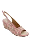 Shop_Veruschka by Payal Kothari_Pink Zardozi Embroidered Chikara Wedges _at_Aza_Fashions