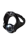 Shop The Jewel Factor Black Pearl Cave Ring at Aza Fashions Shop_The Jewel Factor_Black Pearl Cave Ring_at_Aza_Fashions