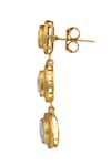 Shop_Osvag India_Gold Plated Diamonds, Stones Ele Polki Embellished Earrings _at_Aza_Fashions