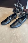 Shop_SCHON ZAPATO_Black Suede Blockbuster Loafers  _at_Aza_Fashions