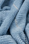 Houmn_Blue 100% Cotton Weaves Elsa Towel Set _at_Aza_Fashions