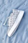 Shop_Around Always_Silver Gemini Floral Embroidered Sneakers _at_Aza_Fashions