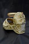 Shop_Around Always_Gold Embroidery Isabelle Wedges _at_Aza_Fashions