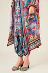 Rajdeep Ranawat_Multi Color Silk Floral Open Ursa Pattern Jacket And Dhoti Pant Set  _at_Aza_Fashions