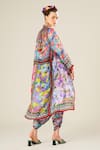 Shop_Rajdeep Ranawat_Multi Color Silk Floral Open Ursa Pattern Jacket And Dhoti Pant Set  