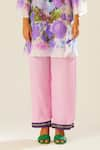 Rajdeep Ranawat_Purple Satin Plain Paloma Pastel Pant  _at_Aza_Fashions