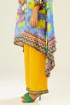 Buy_Rajdeep Ranawat_Yellow Satin Plain Paloma Straight Pant  _Online_at_Aza_Fashions