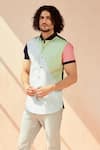 Shop_Seven_Multi Color Cotton Satin Striped Light Strike Shirt _Online_at_Aza_Fashions