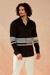 Seven_Black Camaro Striped Shirt_Online_at_Aza_Fashions