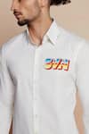 Shop_Seven_White Cotton Satin Printed Arcade Cuff Sleeve Shirt _Online_at_Aza_Fashions