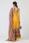 Shop Geisha Designs Yellow Printed Anarkali With Dupatta at Aza Fashions Shop_Geisha Designs_Yellow Printed Anarkali With Dupatta _at_Aza_Fashions