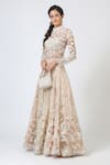 Buy_Geisha Designs_Beige Embroidered Lehenga Set _at_Aza_Fashions