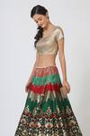 Buy_Geisha Designs_Multi Color Brocade Lehenga Set _Online_at_Aza_Fashions