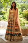 Buy_Geisha Designs_Multi Color Brocade Lehenga Set _Online_at_Aza_Fashions