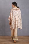 Shop_Torani_Beige Kaftan , Pant Cotton Silk Kasturi Zooni Kameez Set _at_Aza_Fashions