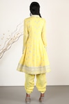 Shop_Gopi Vaid_Yellow Anarkali Silk Dhoti V Embroidered And Pant _at_Aza_Fashions