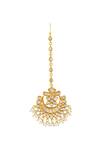 Buy_Posh By Rathore_Gold Plated Kundan Floral Motif Maangtikka _at_Aza_Fashions