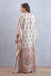 Shop Torani Green Pure Linen Bird, Chintz Round Jaituni Aarfa Kaftan at Aza Fashions Shop_Torani_Green Pure Linen Bird, Chintz Round Jaituni Aarfa Kaftan _at_Aza_Fashions