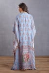 Shop_Torani_Blue Pure Linen Bird, Chintz Round Samsara Aarfa Kaftan _at_Aza_Fashions