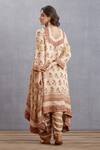 Shop_Torani_Beige Dupatta Handwoven Thin Chanderi Kasturi Tarangini Kurta Set  _at_Aza_Fashions