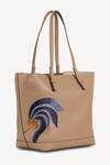 Buy_Aranyani_Beige Embellished Tote_at_Aza_Fashions