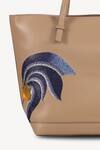 Aranyani_Beige Embellished Tote_at_Aza_Fashions