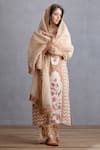 Torani_Beige Kurta And Pant Pure Linen Dupatta Silk Kasturi Abidah Set  _Online_at_Aza_Fashions