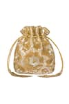 Shop_Lovetobag_Gold Embroidered Potli_at_Aza_Fashions