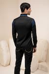Shop_Abkasa_Black Cotton Panelled Shirt _at_Aza_Fashions
