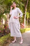 Shop_Linen Bloom_Grey 100% Linen Flared Pant_at_Aza_Fashions